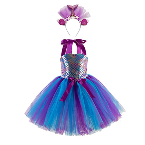 Holibanna Mädchenkleid Für Party-cosplay Performance-rock Mit Haarband Leicht Und Atmungsaktiv Für Bühnenauftritte Und Anlässe von Holibanna