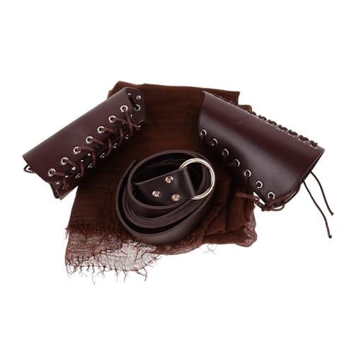 Holibanna 1satz Ritter Kostüm Zubehör Set Mittelalterliche Cosplay Accessoires Mit Cape Gürtel Und Armbracern Für Halloween Und Veranstaltungen von Holibanna