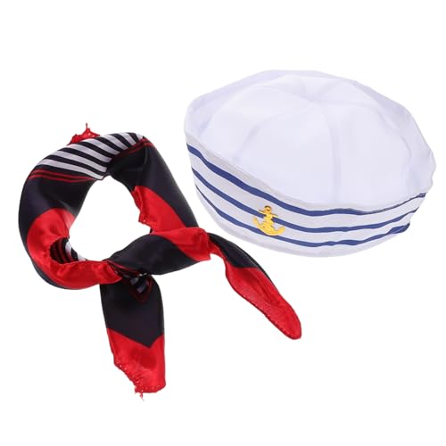 Holibanna 1satz Gestreiftes Marinehut Und Schal Verstellbare Kapitänsmütze Für Nautische Kostüme Und Partys Stilvolle Schiffsbekleidung Für Erwachsene Holibanna 1satz Gestreiftes Marinehut Und Schal Verstellbare Kapitänsmütze Für Nautische Kostüme Und Partys Stilvolle Schiffsbekleidung Für Erwachsene von Holibanna