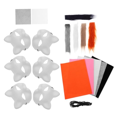 Holibanna 1Satz Weißen Katzenmasken Bemalen Halbe Tiergesichtsmasken Robustem DIY Bastelset für Cosplay Kreative Partys Holibanna 1Satz Weißen Katzenmasken Bemalen Halbe Tiergesichtsmasken Robustem DIY Bastelset für Cosplay Kreative Partys von Holibanna