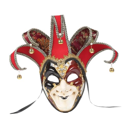 Holibanna Halloween-maskenball-partymaske Clown-maske für Erwachsene Vollgesichts-retro-clown-maske Bequem für Halloween-kostüme von Holibanna