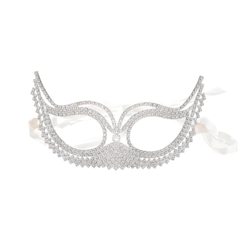Holibanna 1Stk Maskerade Maske Kostüm Gesichtsmaske goldene Maskerade Halloween kreativ Neuheit halloween masken halloweenmaske Party einzigartige Maske Party-Kostümmaske Legierung Weiß von Holibanna