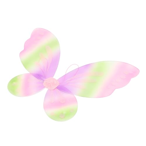 Holibanna 1Stk einschichtige Engelsflügel Karnevalskostüm leuchtende Flügel Regenbogenfeenflügel kinderkleider kinderkleidung Kinderkarnevalsflügel Performance-Flügel für Stoff Rosa von Holibanna