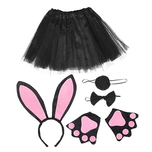 Holibanna 1satz Hasenohren Kostüm Zubehör Für Mädchen Und Erwachsene Tutu Rock Handschuhe Und Schleife Für Halloween Und Cosplay Events von Holibanna