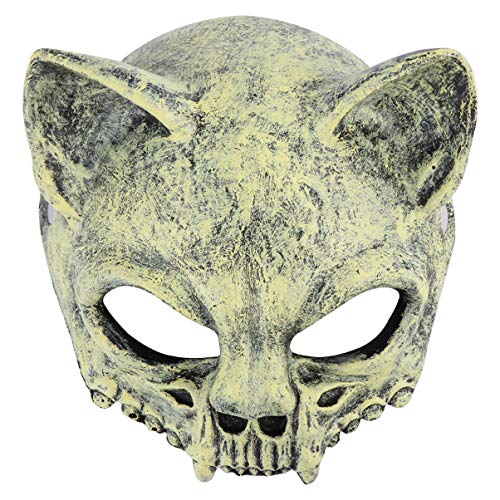 Holibanna 1stk Halloween-schädel-maske Gruseliger Schädel Halloween-streichmaske Halloween-requisitenmaske Halloween-cosplay-maske Wolfsgesichtsabdeckung Halloweenkostüm Pu-schaum Yellow von Holibanna
