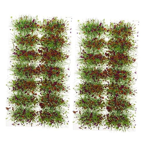 Holibanna 2 Boxen Static Grass Tufts für Diorama Modellbau Simulierte Grasbüschel für Tischspiel Sandtisch Dekoration Miniatur Garten Hochwertige Mikrolandschaft Pflanzen von Holibanna