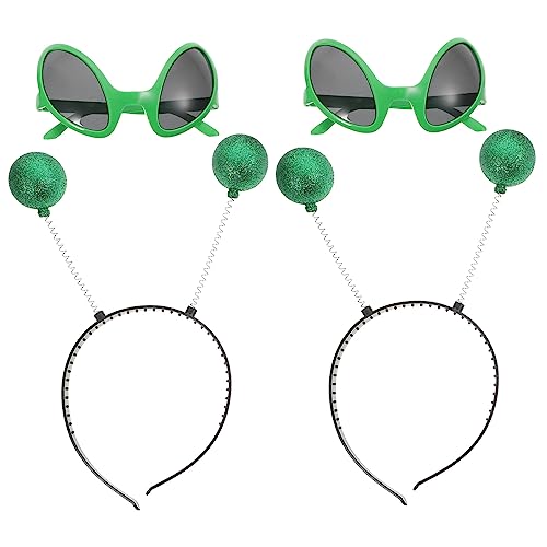 Holibanna 2 Sätze Stirnband Party Gefälligkeiten Kostüm Haarzubehör Gläser Halloween Rave-brille Albern Partyzubehör Erwachsene Cosplay Funkeln Ausländer Grün Plastik Holibanna 2 Sätze Stirnband Party Gefälligkeiten Kostüm Haarzubehör Gläser Halloween Rave-brille Albern Partyzubehör Erwachsene Cosplay Funkeln Ausländer Grün Plastik von Holibanna