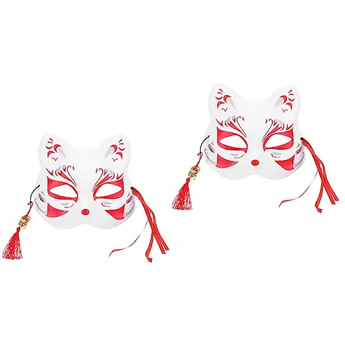Holibanna 2 Stk Fuchs Maske Abschlussballmaske Modefrauenkleidung Abschlussball Requisiten Halloween-Füchse-Make-up Katze Frauen Erwachsene Tierfuchsmasken Neuheit Maske bemalte Maske Clown von Holibanna