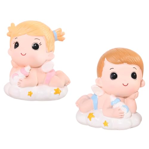 Holibanna 2 Stück Doll Cake Ornament aus Hochwertigem Resin Stabile Tortendeko für Geburtstagstorten Prinzessin Prinz Figuren Vielseitig als Kuchendekoration und Tischdeko Geeignet von Holibanna