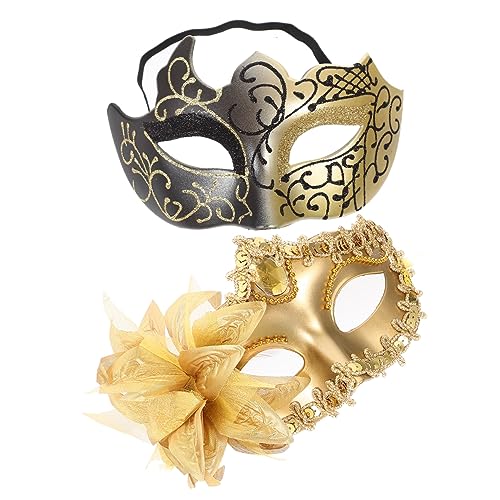 Holibanna 2 Stück Halbe Gesichts Masken Halloween Karneval Party Cosplay Masken Leicht Elegant Für Erwachsene Unisex Holibanna 2 Stück Halbe Gesichts Masken Halloween Karneval Party Cosplay Masken Leicht Elegant Für Erwachsene Unisex von Holibanna