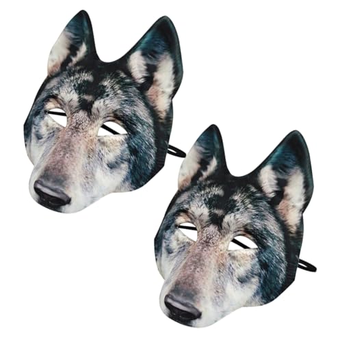 Holibanna 2 Stück Halbgesichts Wolfmaske Leichtem Eva mit Realistischen Details für Halloween Karneval Maskerade Kostümparty Geeignet für Verschiedene Gesichtsformen und Komfortables Tragen Holibanna 2 Stück Halbgesichts Wolfmaske Leichtem Eva mit Realistischen Details für Halloween Karneval Maskerade Kostümparty Geeignet für Verschiedene Gesichtsformen und Komfortables Tragen von Holibanna