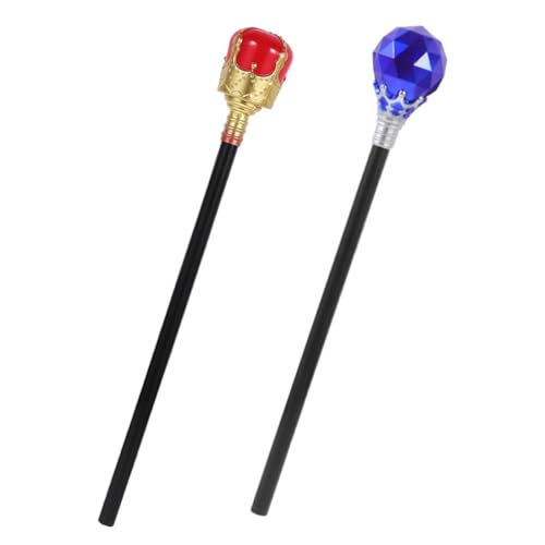 Holibanna 2 Stück Halloween King Cosplay Gehstock Teiliges mit Blau Rot Gold Royalem Zauberstab für Erwachsene Halloween Kostüm Zubehör für Rollenspiele und Themenpartys Holibanna 2 Stück Halloween King Cosplay Gehstock Teiliges mit Blau Rot Gold Royalem Zauberstab für Erwachsene Halloween Kostüm Zubehör für Rollenspiele und Themenpartys von Holibanna