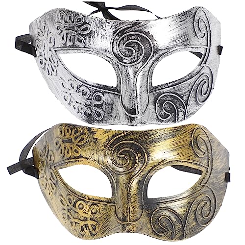 Holibanna Luxuriöse Maskenmaske für Männer Halbmaske Herrenmaske Retro-römisches Design für Halloween und Events Holibanna Luxuriöse Maskenmaske für Männer Halbmaske Herrenmaske Retro-römisches Design für Halloween und Events von Holibanna