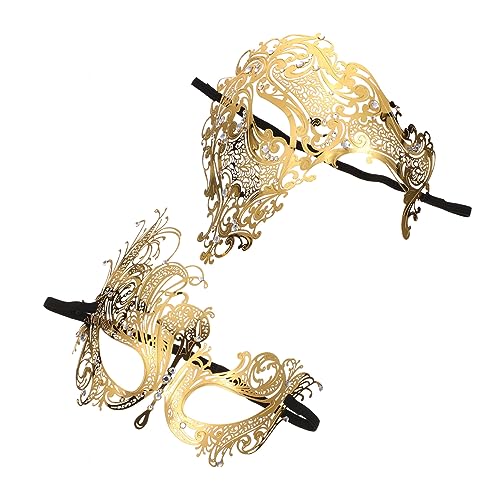 Holibanna 2 Stück Metall Partymasken Tragbare Maskerademasken Für Maskenbälle Halloween Festivals Dekorative Maskenrequisiten Für Geburtstage Cosplay Themenpartys von Holibanna