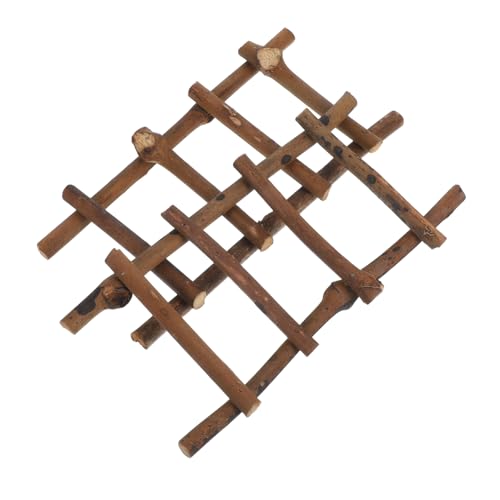 Holibanna 2 Stück Miniatur Rattan Leiter Deko Natürliche Gartendekoration Vielseitig für DIY Basteln Puppenhaus Fotorequisite zur Mini Garten Landschaft Gestaltung von Holibanna