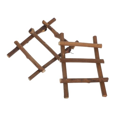 Holibanna 2 Stück Miniatur Rattanleiter Stabiles Leichtes Micro Landschafts Deko Accessoire aus Natürlichem Rattan Filigrane Miniaturtreppe für Puppenhaus Bastelprojekte Gartenornament von Holibanna