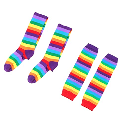 Holibanna 2 Stück Partyhandschuhe Socken gesetzt Regenbogen gestreifte Socken Mädchen Socken über die Kniestrümpfe lang Regenbogen-Strümpfe bunte warme Socken warme Socken für Mädchen rot Holibanna 2 Stück Partyhandschuhe Socken gesetzt Regenbogen gestreifte Socken Mädchen Socken über die Kniestrümpfe lang Regenbogen-Strümpfe bunte warme Socken warme Socken für Mädchen rot von Holibanna