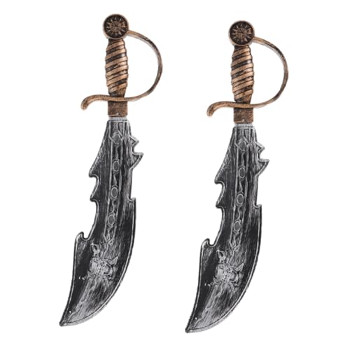 Holibanna 2 Stück Piratenmachete Schwertdekoration Römisches Halloween Piratenschwert Kid Pirate Sword Halloween Kostümschwert Ritterspielzeugschwert Plastik von Holibanna
