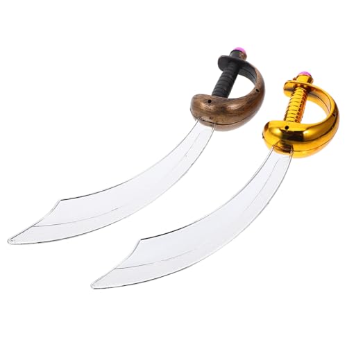Holibanna 2 Stück Piratenspielzeug Piratensäbel aus Festem PVC Leichtes Kostümzubehör für Fantasievolles Rollenspiel für Halloween Cosplay und Faschingsparty von Holibanna