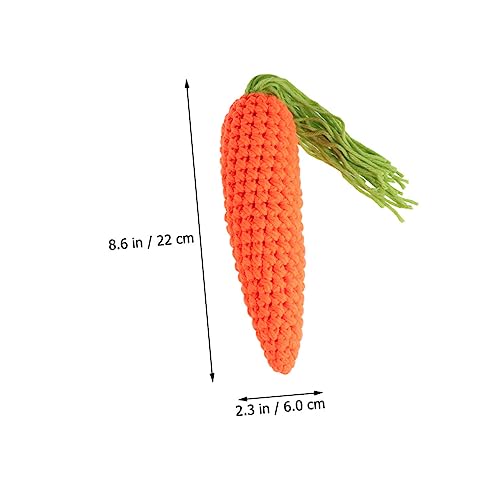 Holibanna 2 Stück Teiliges Häkel Karotten Dekorative Realistisch Gestrickte Möhren Detailgetreue Spielzeuge Vielseitige Fotografie und Osterdeko Langlebige Farbgebung Lernspielzeug und von Holibanna