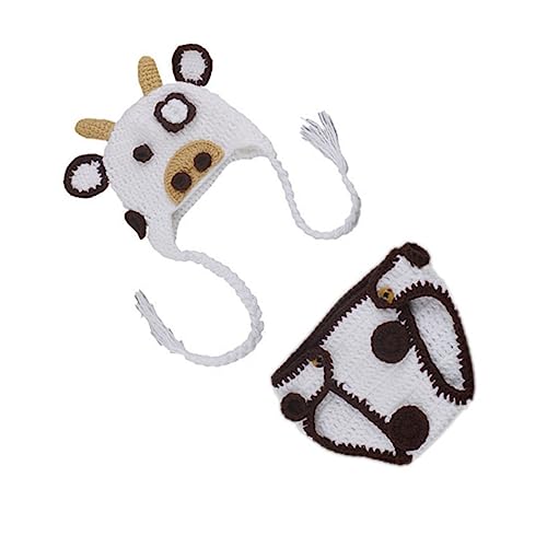 Holibanna 2 Stück Teiliges Outfit mit Kuhmütze und Windel Neugeborenen Fotografie Requisiten für Junge Mädchen Weiß Kaffee Khaki Atmungsaktiv für Babyfotos Babypartys und Holibanna 2 Stück Teiliges Outfit mit Kuhmütze und Windel Neugeborenen Fotografie Requisiten für Junge Mädchen Weiß Kaffee Khaki Atmungsaktiv für Babyfotos Babypartys und von Holibanna