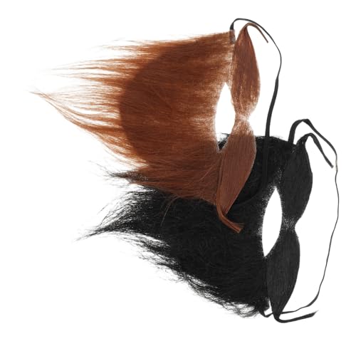 Holibanna 2 Stück Teiliges Realistische Party kostüm Schnurrbärte Schwarze und Braune Fake schnurrbärte für Halloween Cosplay Passend mit Natürlicher Textur für Erwachsene und Jugendliche Holibanna 2 Stück Teiliges Realistische Party kostüm Schnurrbärte Schwarze und Braune Fake schnurrbärte für Halloween Cosplay Passend mit Natürlicher Textur für Erwachsene und Jugendliche von Holibanna