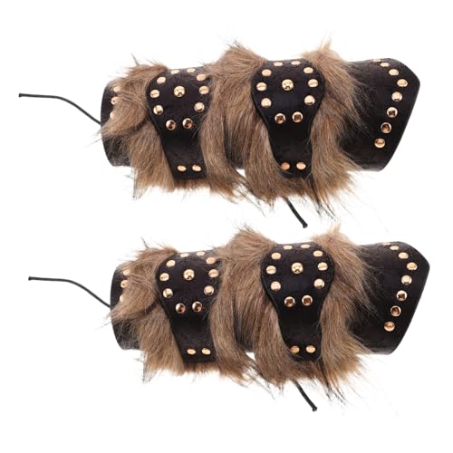 Holibanna 2 Stück Teiliges Renaissance Armschutz Retro Lederimitat Manschetten Komfortabler Sitz Mittelalterlicher Stil Für Halloween Cosplay Kostüm Zubehör Unisex von Holibanna