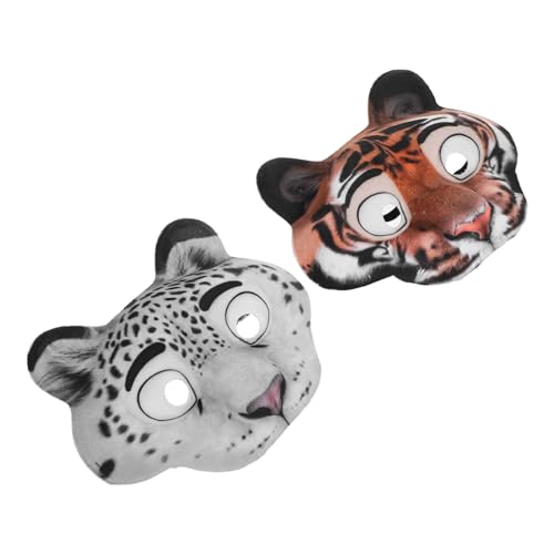 Holibanna 2 Stück Teiliges Tiergesicht-masken Tiger Schneeleopard Halloween Kostümmaske aus Langlebigem EVA Bunte Tierdrucke für Fasching Karneval und Erwachsene Wiederverwendbar Holibanna 2 Stück Teiliges Tiergesicht-masken Tiger Schneeleopard Halloween Kostümmaske aus Langlebigem EVA Bunte Tierdrucke für Fasching Karneval und Erwachsene Wiederverwendbar von Holibanna