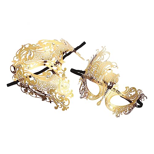 Holibanna 2 Stück Teiliges von Multifunktions Halloween Masken Tragbare Maske für Maskerade und Goldene Metallische mit Funkelnden Verzierungen Holibanna 2 Stück Teiliges von Multifunktions Halloween Masken Tragbare Maske für Maskerade und Goldene Metallische mit Funkelnden Verzierungen von Holibanna