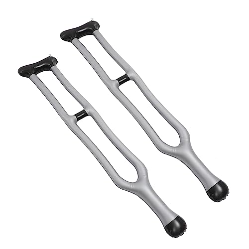 Holibanna 2 Stück aufblasbare Krücken Kostüme Ballonständer Wanderer Furzkissen Gehhilfe Auto Halloween Dekoration Halloween-Dekoration Streich-Partyspielzeug Spazierstock Grey von Holibanna