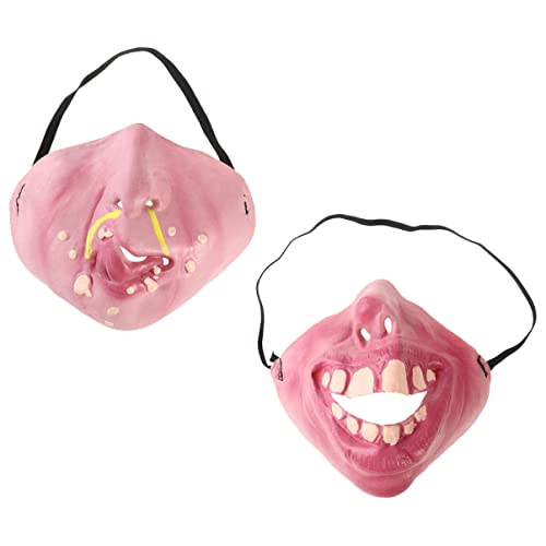 Holibanna 2 Stücke Lustige Halloween Halbe Gesicht Streich Gesicht Deckt Party Kostüm Holibanna 2 Stücke Lustige Halloween Halbe Gesicht Streich Gesicht Deckt Party Kostüm von Holibanna