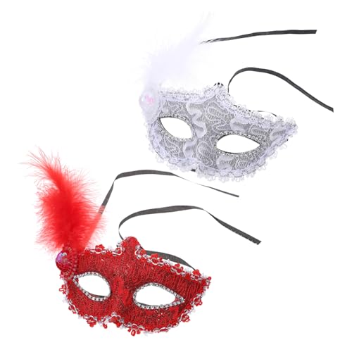 Holibanna 2stücke Elegante Venezianische Masken Für Damen Farben Für Karneval Halloween Maskenbälle Und Kostümpartys Komfortabel Und Stilvoll von Holibanna