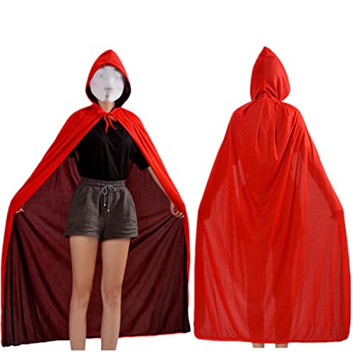 Holibanna Halloween Umhang für Erwachsene Umhang für Jungen und Mädchen Mädchen Unisex Vampir Tod Umhang Tasche Schwarz Rot Umhang Robe-Set für Party von Holibanna