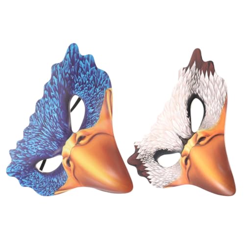 Holibanna 2-teilige Realistische Adlermaske: Cosplay-vogelschnabel-gesichtsmaske Pu-schaum Für Erwachsene, Halloween-maskenball-party, Cosplay-kostüm von Holibanna