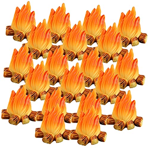Holibanna 20 Stück Feuerstelle Dekoration Teiliges für Gartenlandschaften DIY Projekte und Weihnachten Realistische Nachbildung Eines Lagerfeuers für Miniaturen und Puppenhäuser von Holibanna