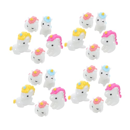 Holibanna 20 Stück Schlafende Einhorn-min-Figuren: Miniaturfiguren, Feengarten, Landschaft, Puppenhaus, Ornament, Kunstharz, Pferd, Tier, Kuchendekoration, Topper Für Taschenzimmer, von Holibanna