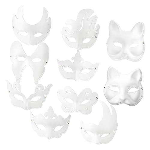 Holibanna 20 Stück Teiliges Unbemalte Masken für Damen DIY Masquerade Masken Leicht Komfortabel Vielseitig Einsetzbar für Karneval Halloween Cosplay Fasching und Party Blanko Design zum Holibanna 20 Stück Teiliges Unbemalte Masken für Damen DIY Masquerade Masken Leicht Komfortabel Vielseitig Einsetzbar für Karneval Halloween Cosplay Fasching und Party Blanko Design zum von Holibanna