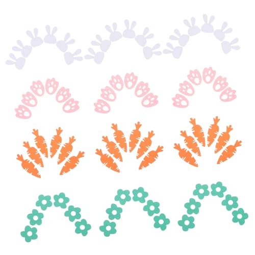 Holibanna 200 Stück Teiliges Konfetti in Rosa Österliche Streudeko mit Hasen und Karottenmotiven Vielseitig Verwendbar für Tischdekoration Fotorequisiten Bastelarbeiten und Partygestaltung von Holibanna