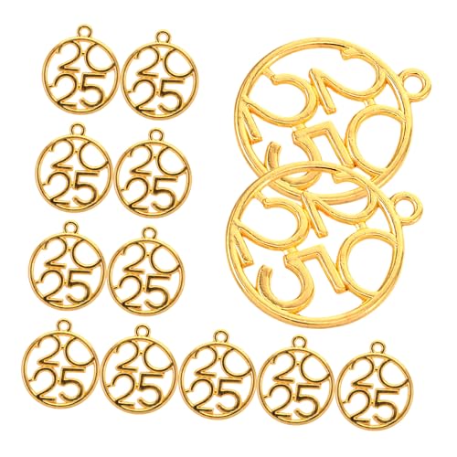 Holibanna 25 Stück 2025 Goldene Zahlenanhänger Grad Charme Neujahrszauber 2025 Schmuck Ornamentlegierung Kleine Metallzahlen Charme Des Neuen Jahres Anhänger Aus Metall Golden Legierung Holibanna 25 Stück 2025 Goldene Zahlenanhänger Grad Charme Neujahrszauber 2025 Schmuck Ornamentlegierung Kleine Metallzahlen Charme Des Neuen Jahres Anhänger Aus Metall Golden Legierung von Holibanna