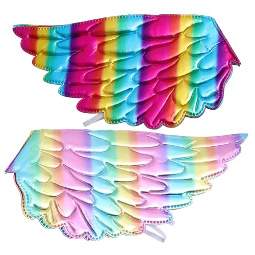 Holibanna 2St Halloween-Flügel ausfallen Schlag Halloweenkostüm glitzernde Feenflügel Regenbogen-Einhorn-Flügel engelsflügel party mitgebsel Cosplay-Kostüm-Flügel Parteiflügel Holibanna 2St Halloween-Flügel ausfallen Schlag Halloweenkostüm glitzernde Feenflügel Regenbogen-Einhorn-Flügel engelsflügel party mitgebsel Cosplay-Kostüm-Flügel Parteiflügel von Holibanna