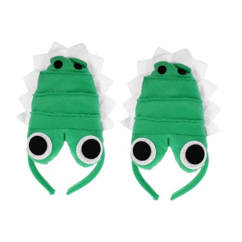 Holibanna 2er Satz Halloween Stirnbänder Tierkopfbedeckung Plüsch Cartoon Haarband Accessoire Party Kopfschmuck Lustig von Holibanna