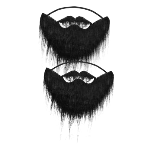 Holibanna 2pcs Halloween Party Gefälschter Bart Realistischer Falscher Schnurrbart Und Bart Für Halloween-kostümpartys Kein Kleber Benötigt Für Maskeraden Rollenspiele Und Cosplay von Holibanna