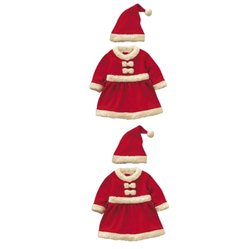 Holibanna 2st Babys Erstes Weihnachtsoutfit Santa Kleid Cosplay Tragen Weihnachtsmann-overall-kostüm Baby Weihnachtsoutfit Baby-weihnachtsmütze Mädchen Europäisch Und Amerikanisch Bilden von Holibanna