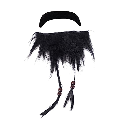 Holibanna 2 Stücke Piratenbart Kostüme Für Halloween Party Cosplay Liefert Schwarze Weiche Textur von Holibanna