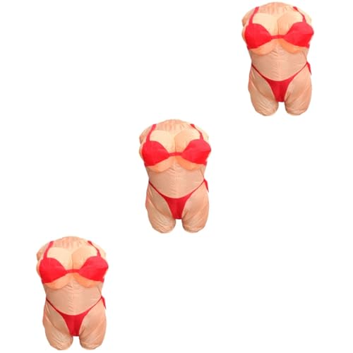 Holibanna 3 Sets Aufblasbarer Bikini Anzug Bikinis Aufblasbares Performance Outfit Für Männer Und Schickes Pu Beschichtetes Polyestertuch von Holibanna