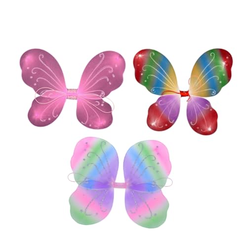Holibanna 3 Stück Schmetterlingsflügel feeflügeln halloween für nachholen schmetterlinge glitzern flügel dekorative Flügelstütze Feenflügel für Mädchen Nylon Strümpfe Holibanna 3 Stück Schmetterlingsflügel feeflügeln halloween für nachholen schmetterlinge glitzern flügel dekorative Flügelstütze Feenflügel für Mädchen Nylon Strümpfe von Holibanna