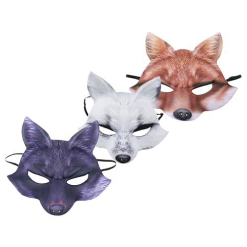 Holibanna 3 Stück Teiliges Fuchs Halbmaske Eva für Halloween Cosplay Tierkostüm Maske für Partys Festlichkeiten Kreative Gestaltung Holibanna 3 Stück Teiliges Fuchs Halbmaske Eva für Halloween Cosplay Tierkostüm Maske für Partys Festlichkeiten Kreative Gestaltung von Holibanna