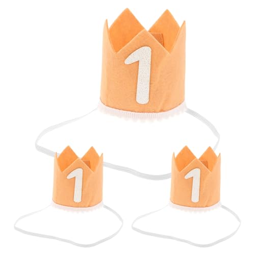 Holibanna 3 Stück Teiliges Geburtstagskopfband aus Vliesstoff und Pailletten Bunte Junge Mädchen Kopfbedeckungen für Geburtstag Fotoshootings und Partydekoration Komfortabel und von Holibanna