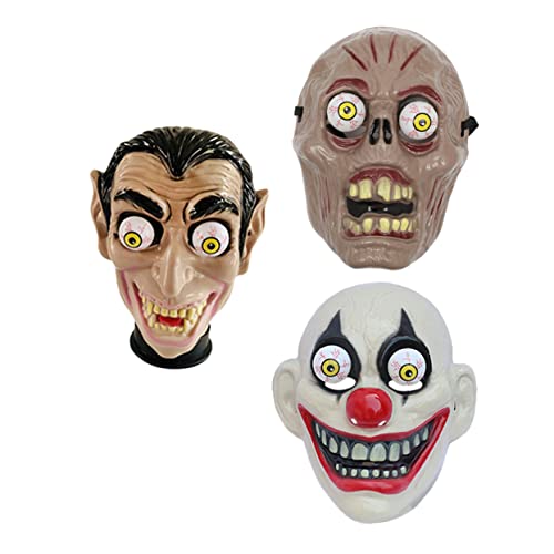 Holibanna 3 Stück Vampirmaske Gruselige Halloween Kostüme Halloween Cosplay Gesichtsbedeckung Gruselige Partymaske Schauparty Schreckliche Halloween Kostüme Für Erwachsene Cosplay von Holibanna