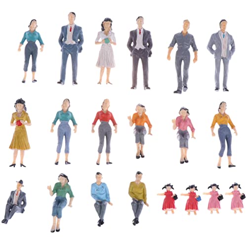 Holibanna 30 Stück Maßstab Figuren für Architekturmodelle Bunte Miniaturpersonen für Kreative Projekte für Schulprojekte und Miniaturdekorationen Zufällige Farbe von Holibanna
